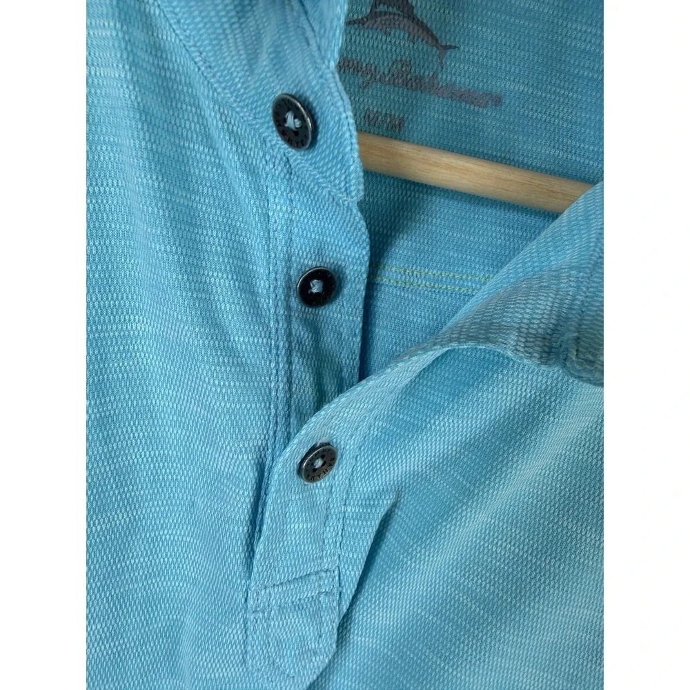 Tommy Bahama IslandZone Polo Shirt Mens Medium Blue Performance Golf